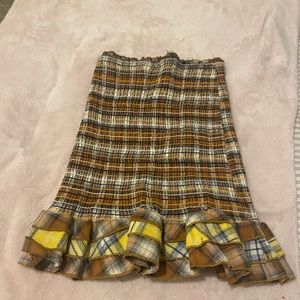 stretchy plaid skirt